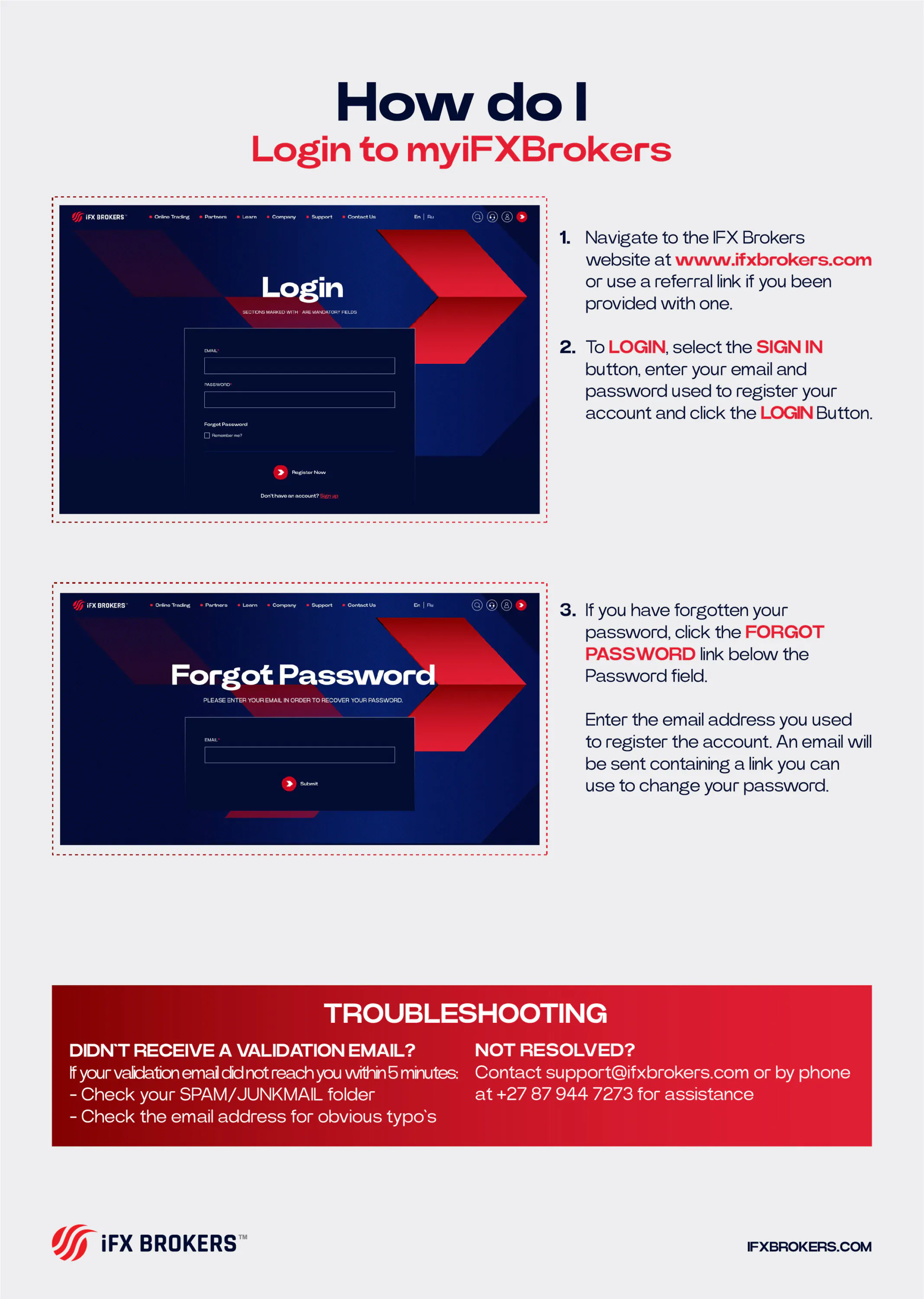 How do I Login to my iFXBrokers